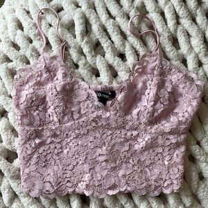 Express lace crop top